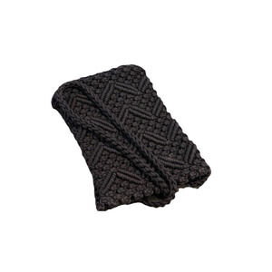 Christian Livingston Vintage Handmade Bag Dark Brown 90s Crossbody Purse Macrame